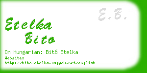 etelka bito business card